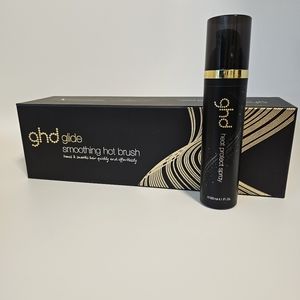 GHD Glide Hot Styling Brush + Heat Protect spray